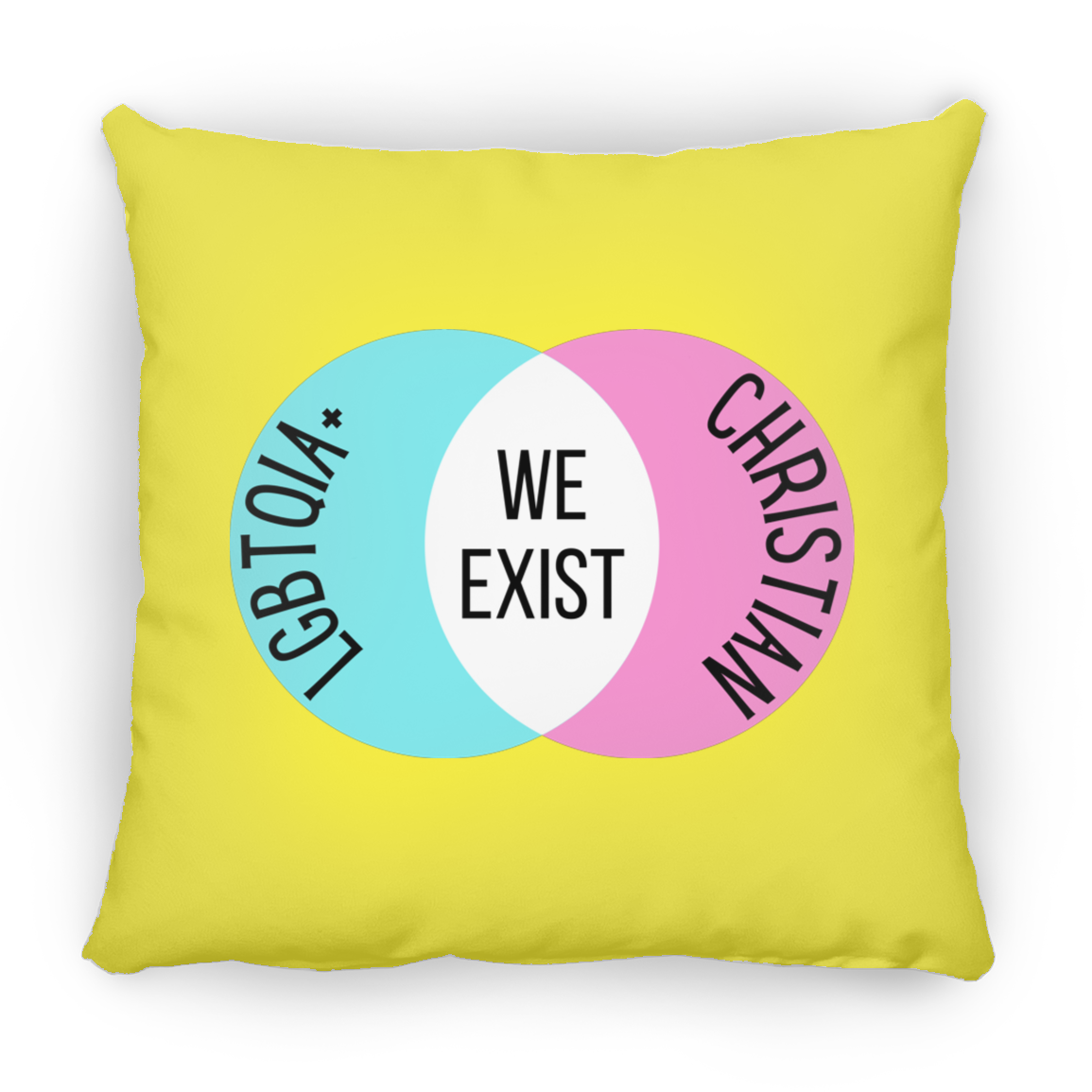 'We Exist' [Trans Flag Colors] Pillow