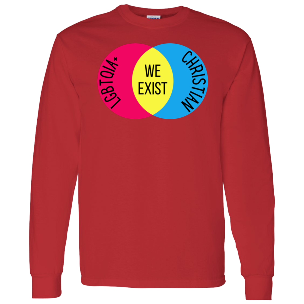 'We Exist' [Pansexual Flag Colors] Long Sleeve