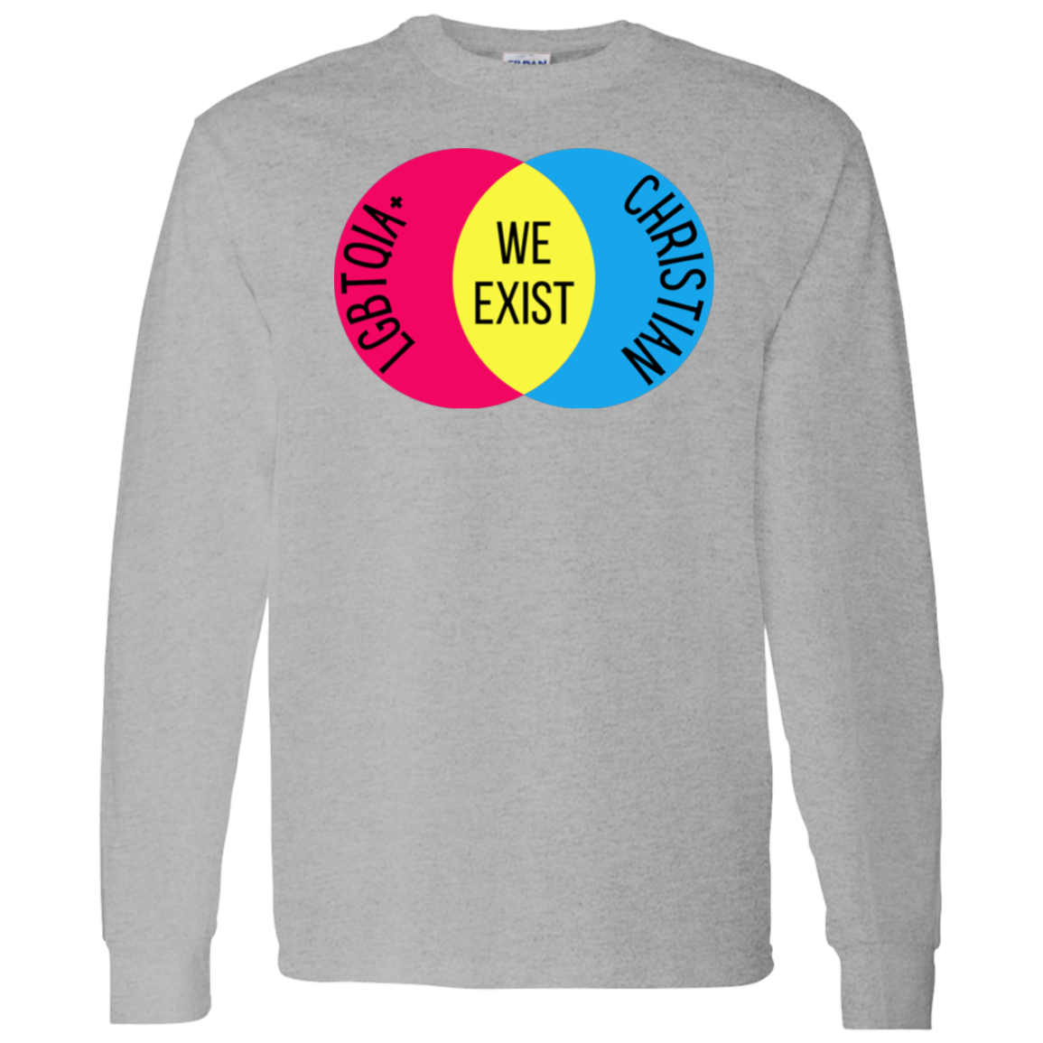 'We Exist' [Pansexual Flag Colors] Long Sleeve