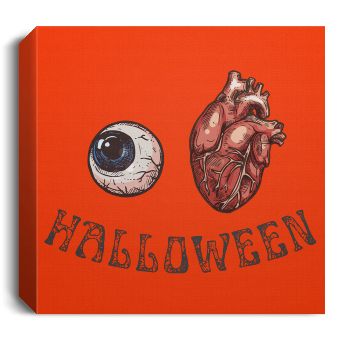 'Eye Heart Halloween' Deluxe Square Canvas