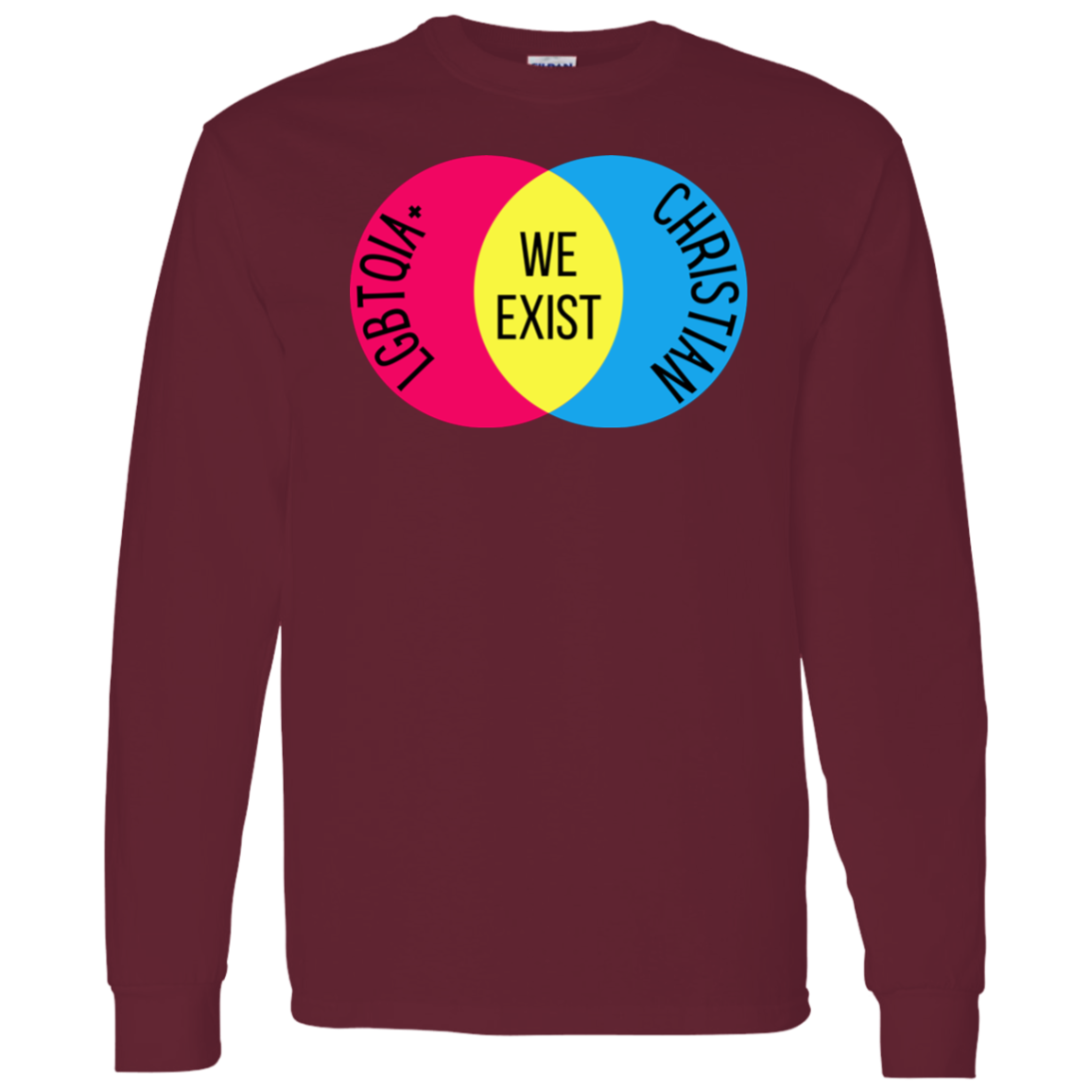 'We Exist' [Pansexual Flag Colors] Long Sleeve