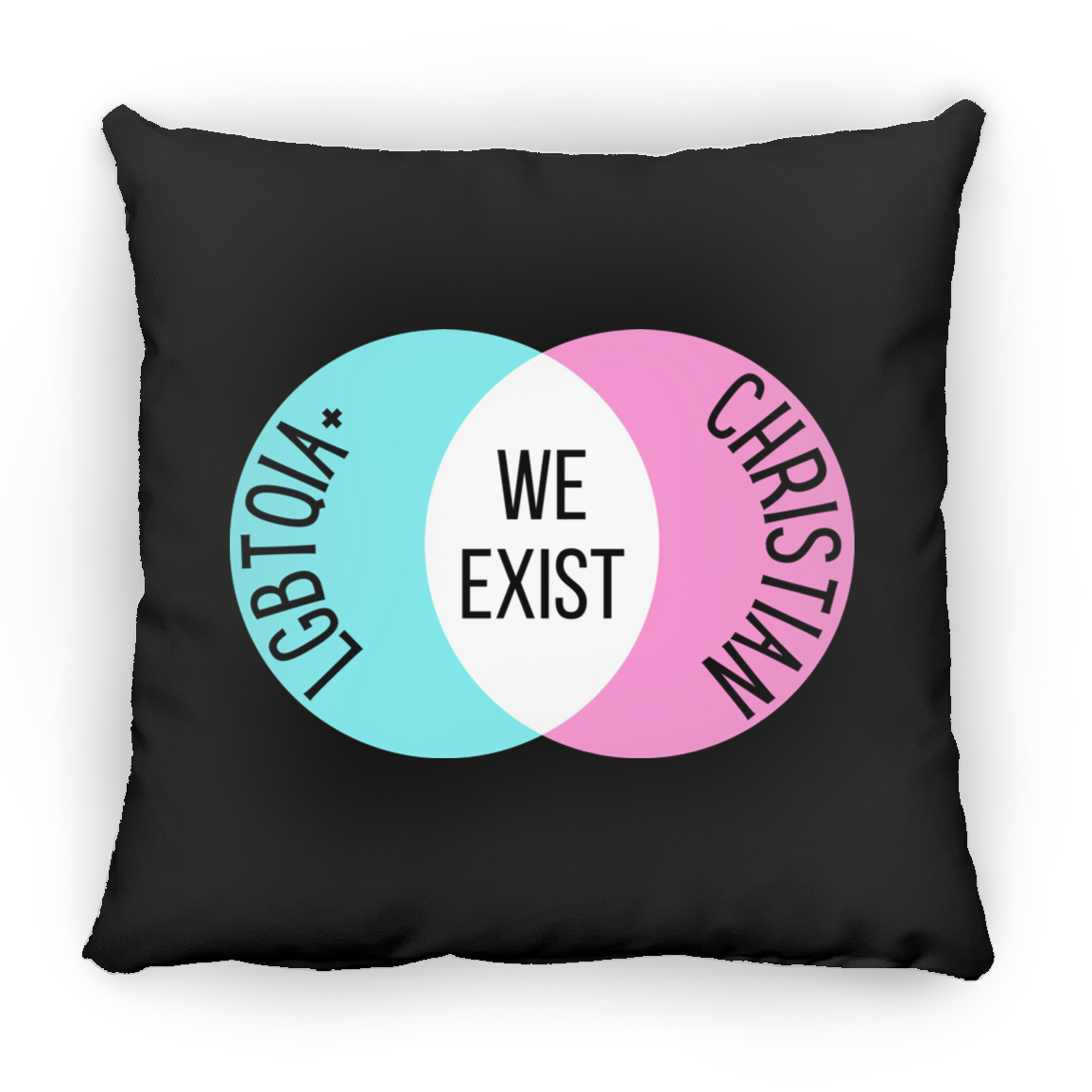 'We Exist' [Trans Flag Colors] Pillow