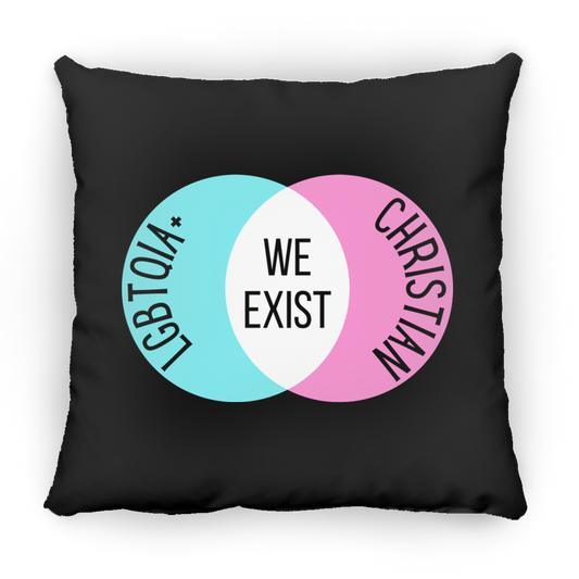 'We Exist' [Trans Flag Colors] Pillow