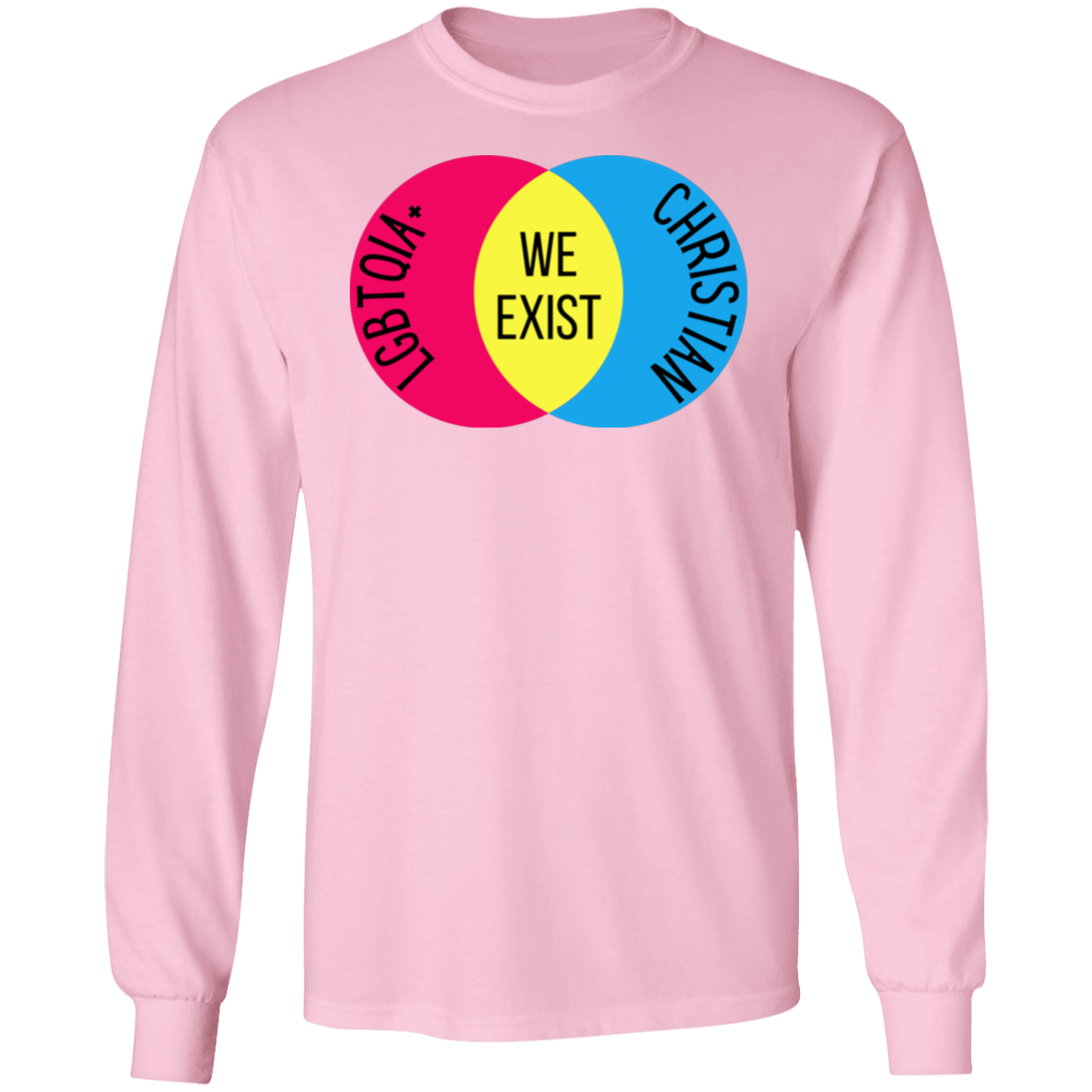 'We Exist' [Pansexual Flag Colors] Long Sleeve