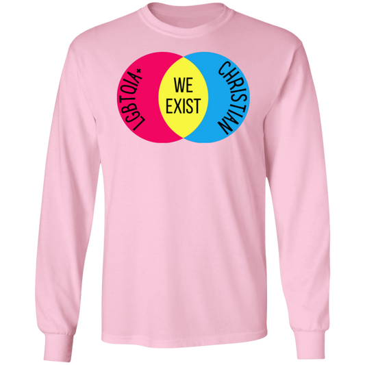 'We Exist' [Pansexual Flag Colors] Long Sleeve