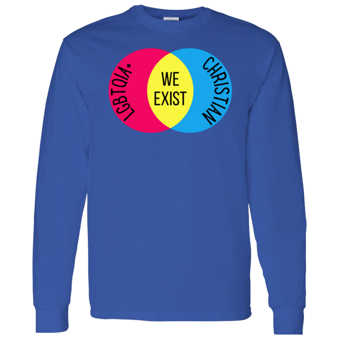 'We Exist' [Pansexual Flag Colors] Long Sleeve