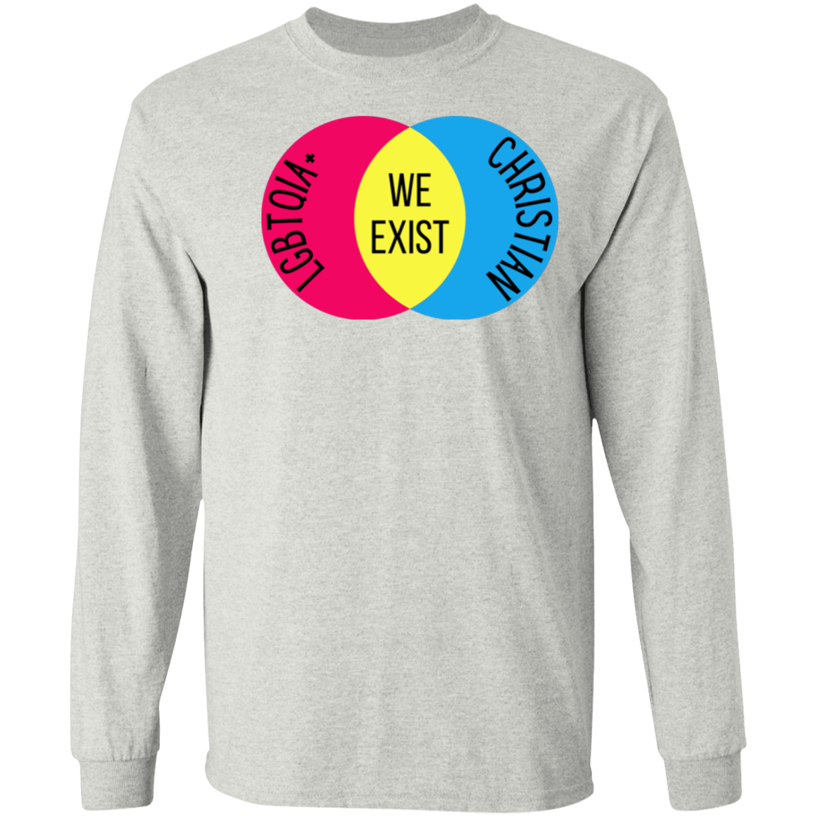 'We Exist' [Pansexual Flag Colors] Long Sleeve