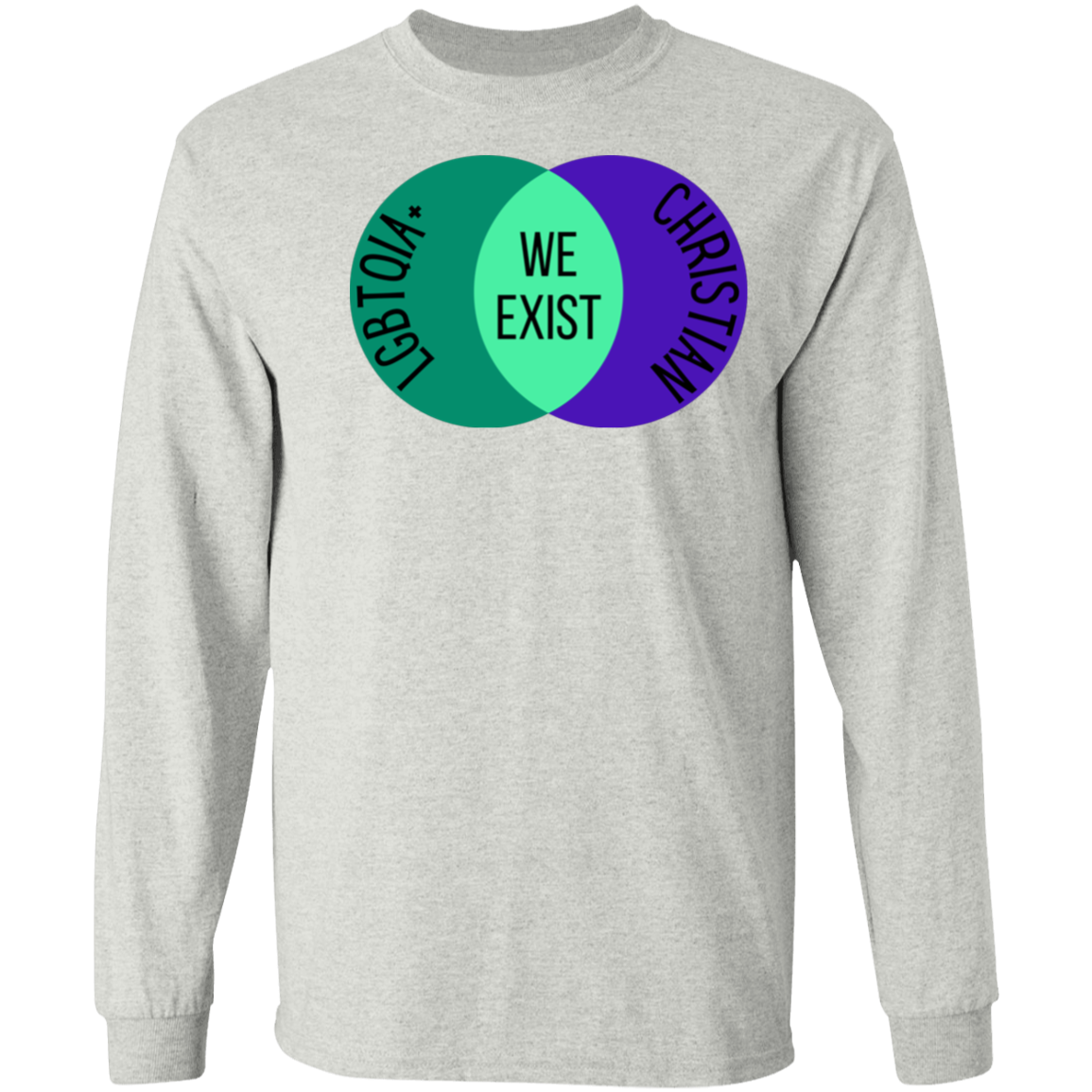 'We Exist' [Gay Male Flag Colors] Long Sleeve