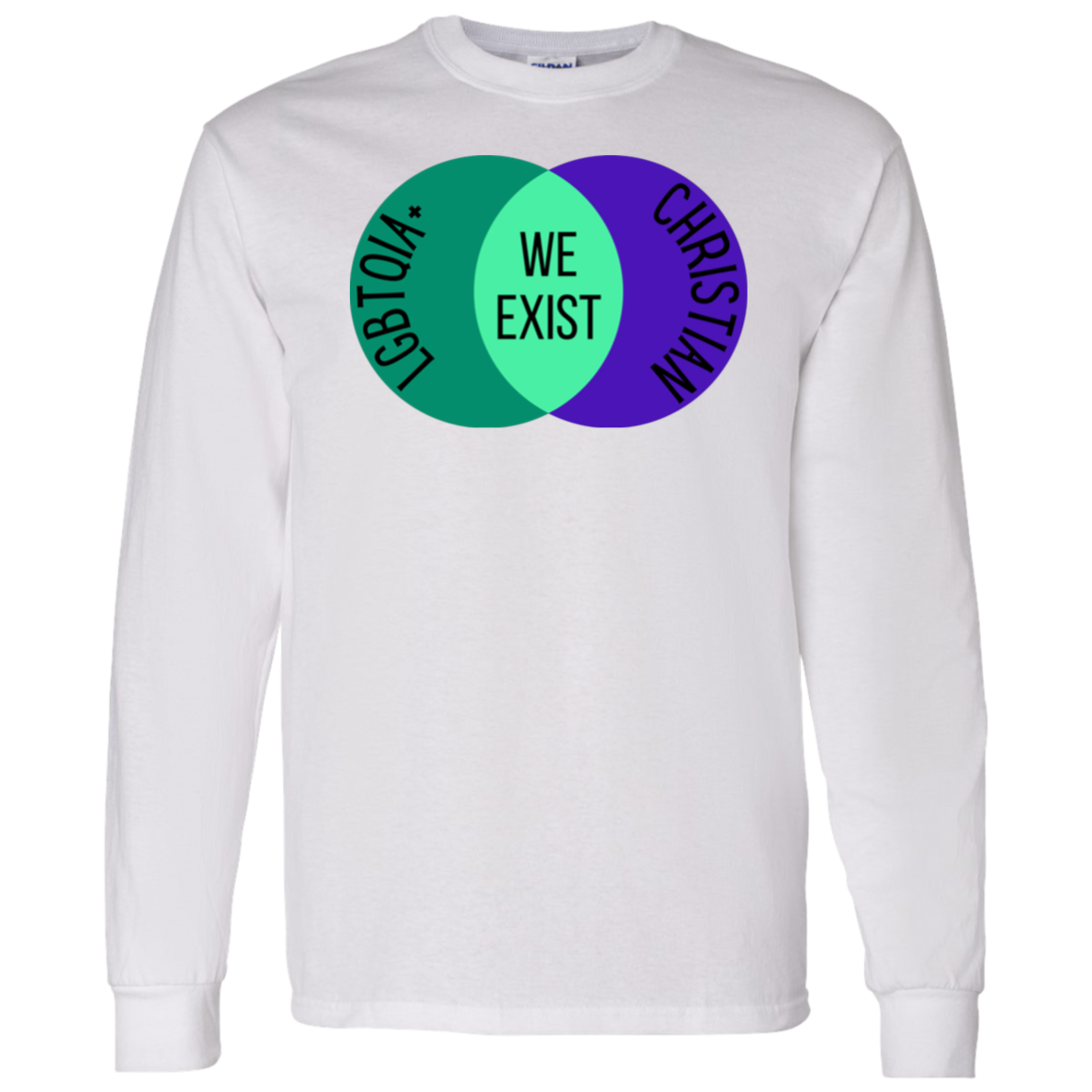 'We Exist' [Gay Male Flag Colors] Long Sleeve