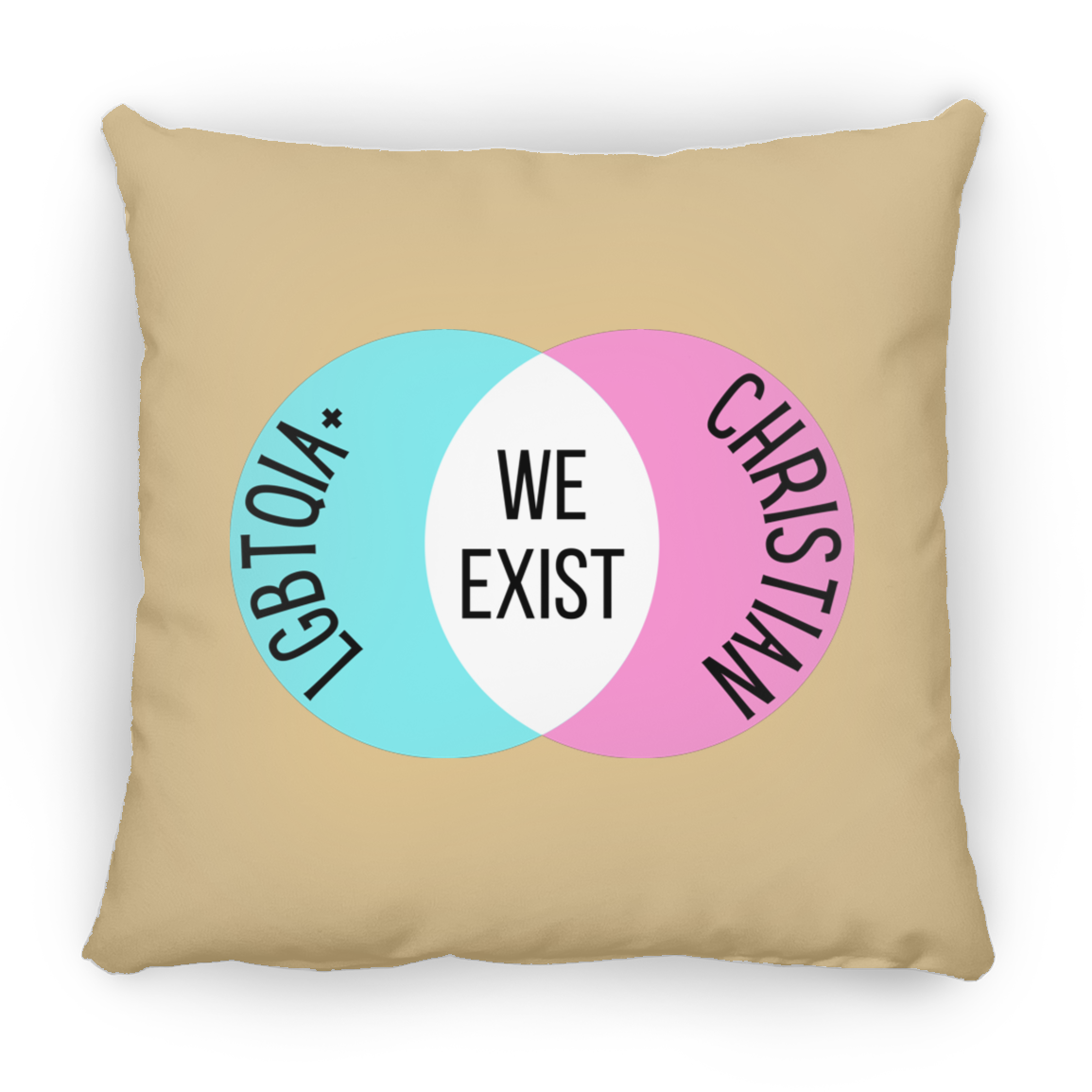 'We Exist' [Trans Flag Colors] Pillow