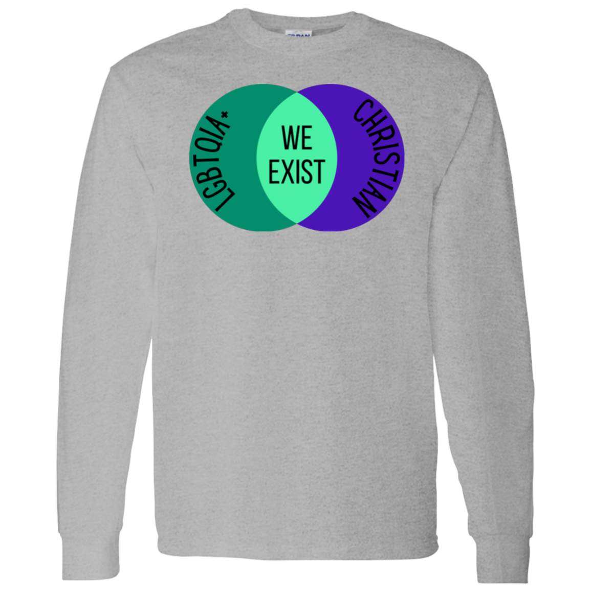 'We Exist' [Gay Male Flag Colors] Long Sleeve