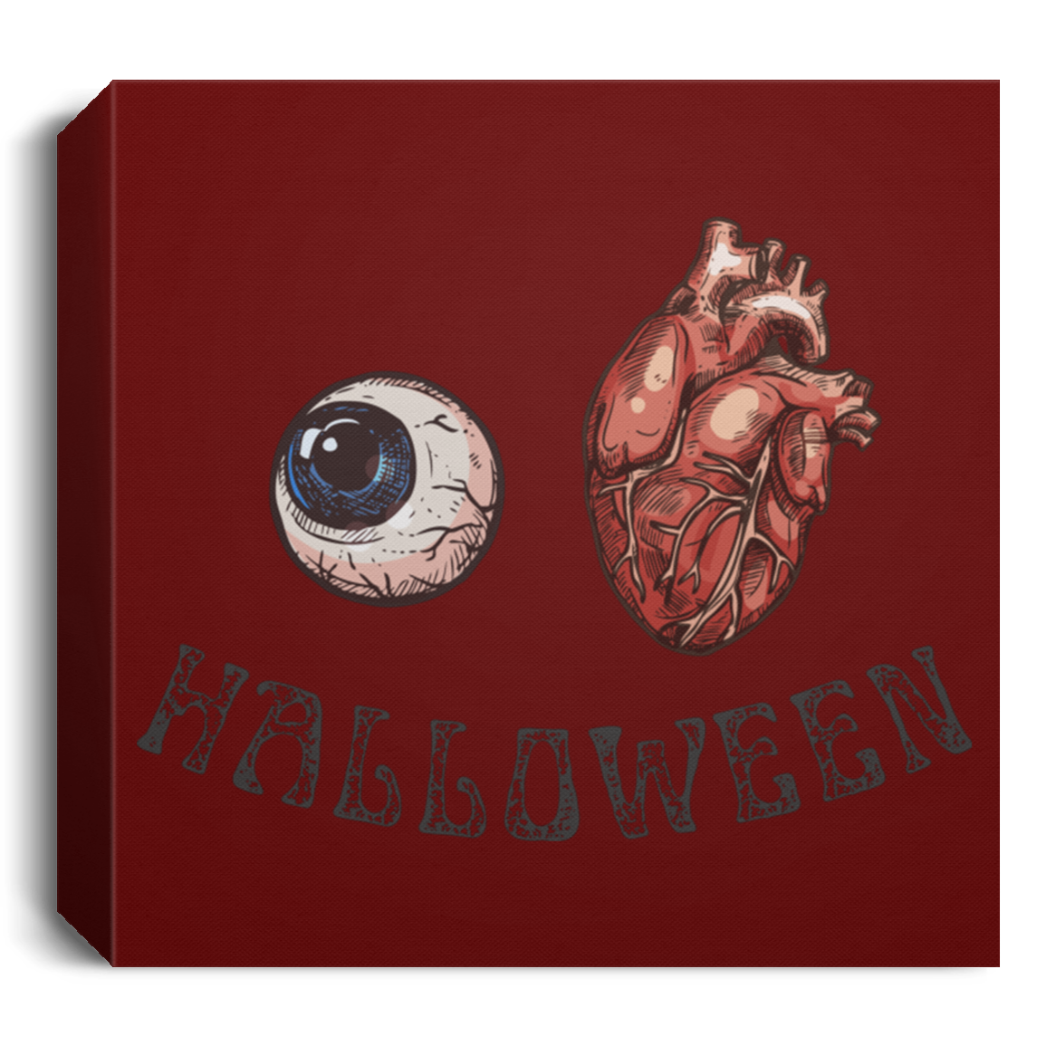 'Eye Heart Halloween' Deluxe Square Canvas