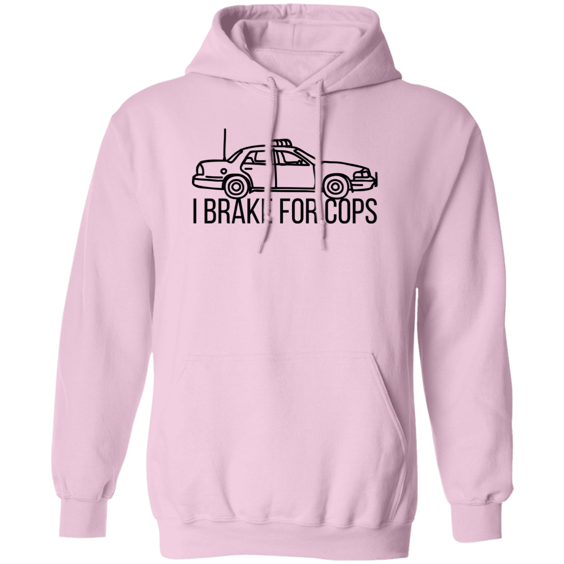 'I Brake For Cops' Lightweight Hoodie