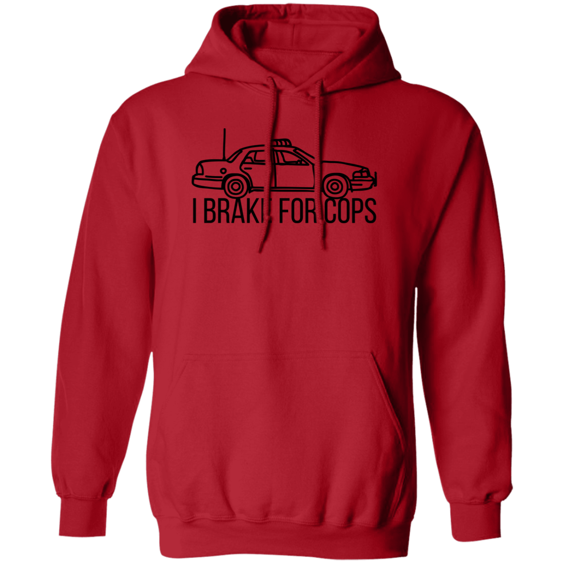 'I Brake For Cops' Lightweight Hoodie