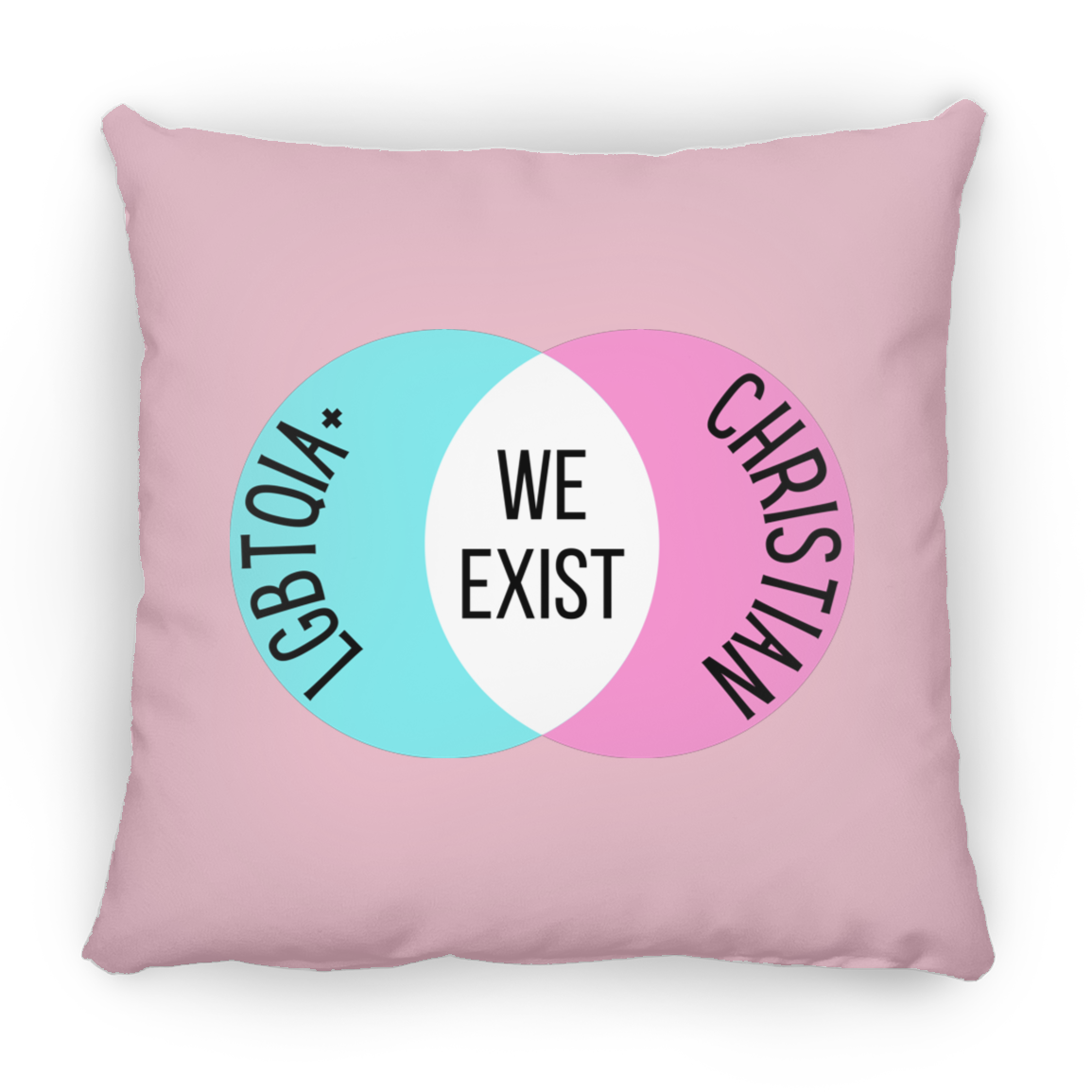 'We Exist' [Trans Flag Colors] Pillow