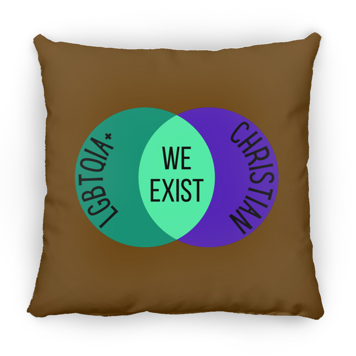 'We Exist' [Gay Man Flag Colors] Pillow