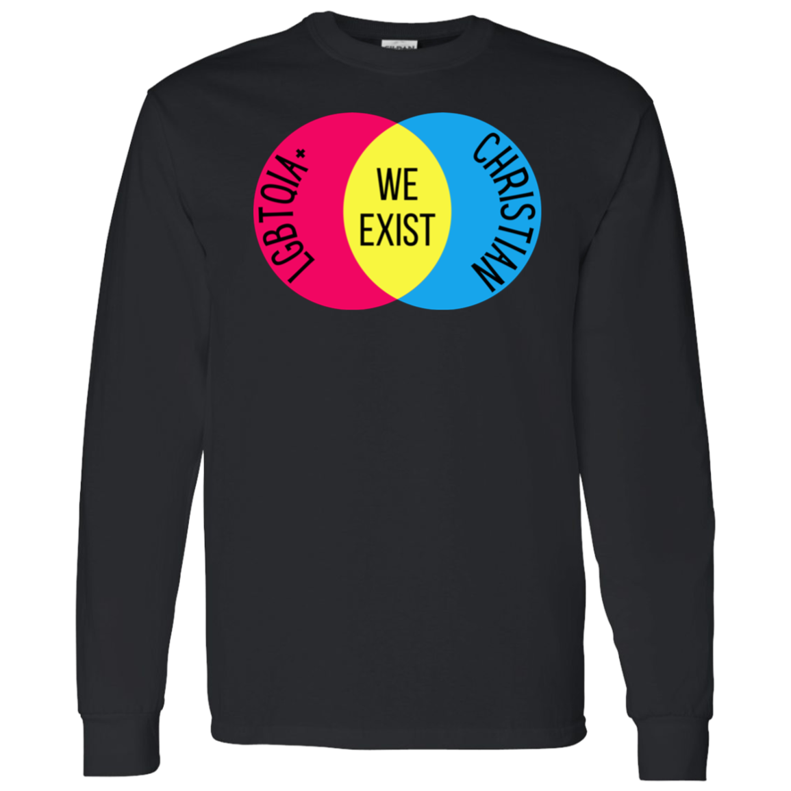 'We Exist' [Pansexual Flag Colors] Long Sleeve