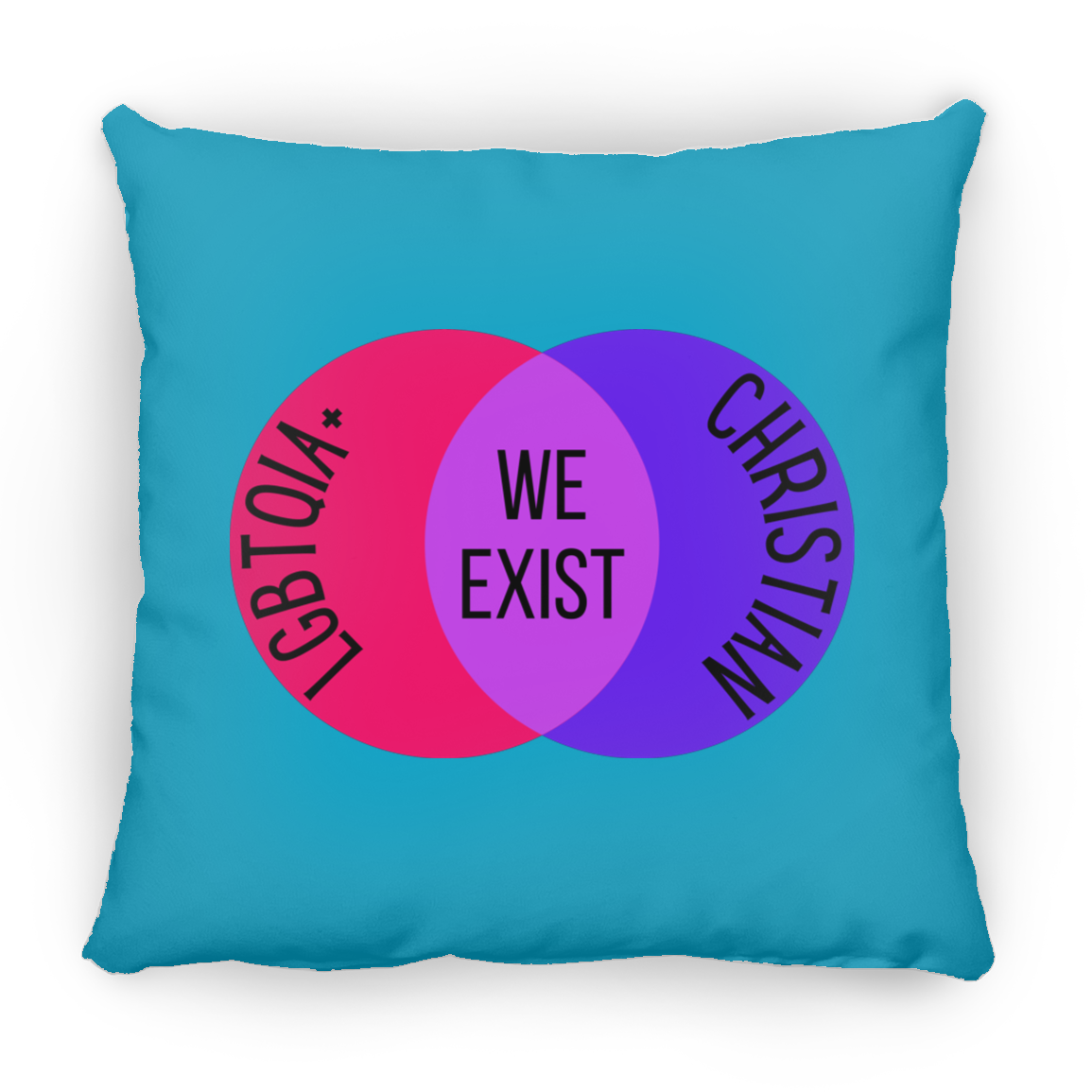 'We Exist' [Bisexual Flag Colors] Pillow