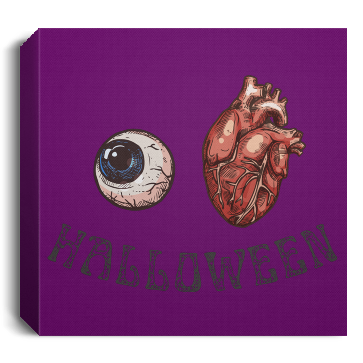 'Eye Heart Halloween' Deluxe Square Canvas