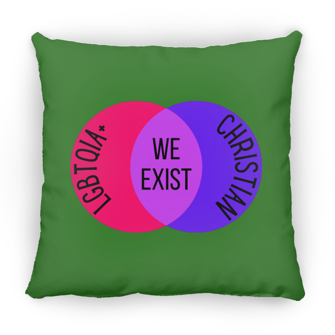 'We Exist' [Bisexual Flag Colors] Pillow