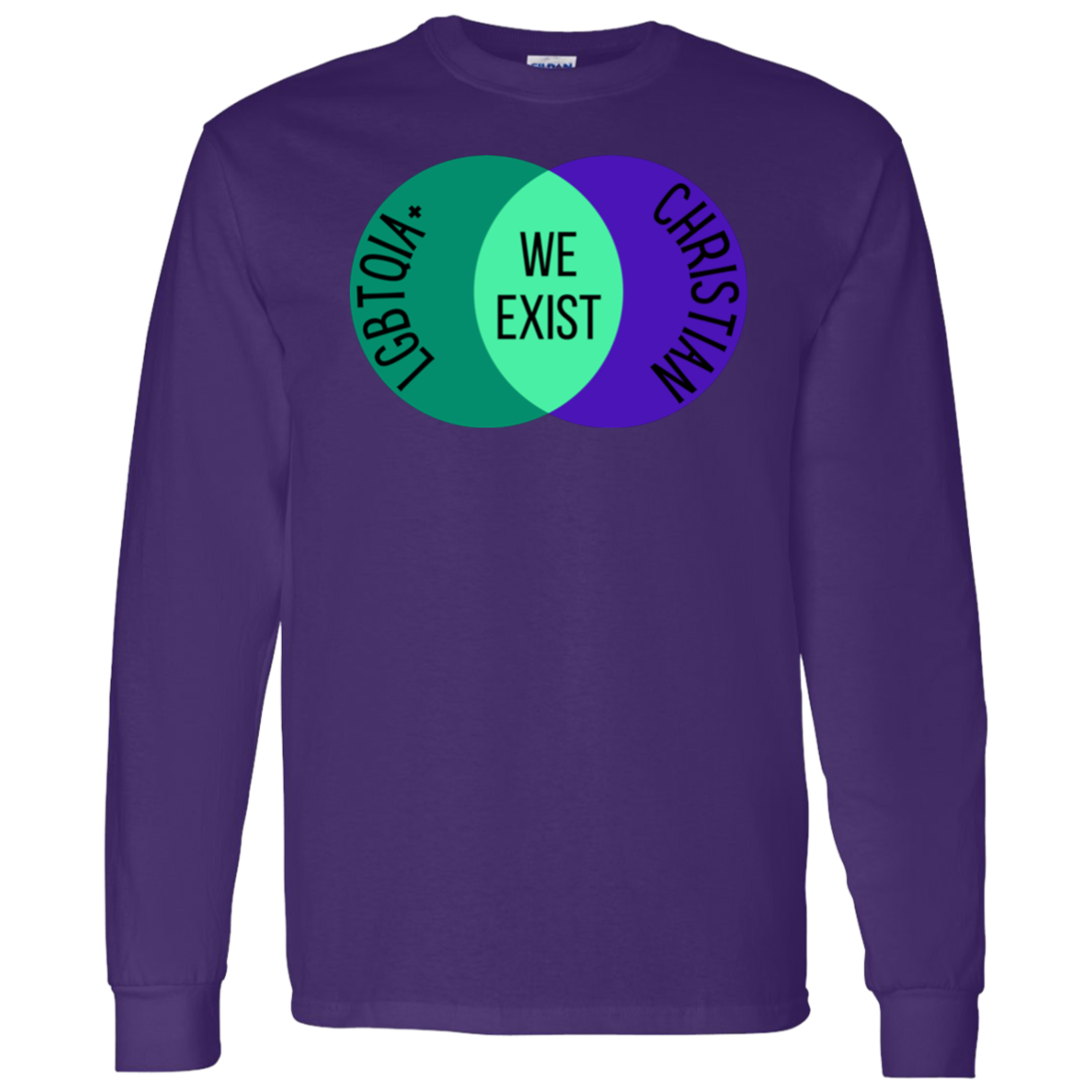 'We Exist' [Gay Male Flag Colors] Long Sleeve