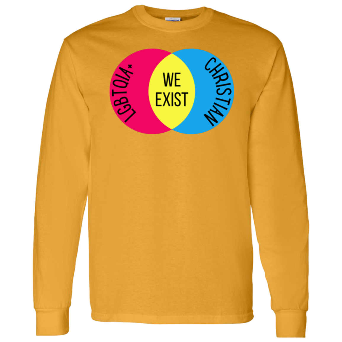 'We Exist' [Pansexual Flag Colors] Long Sleeve