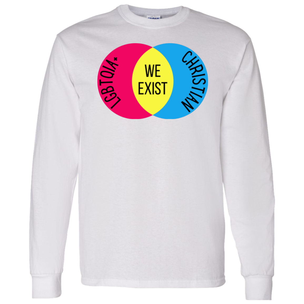 'We Exist' [Pansexual Flag Colors] Long Sleeve