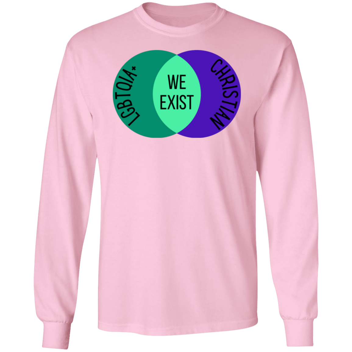 'We Exist' [Gay Male Flag Colors] Long Sleeve