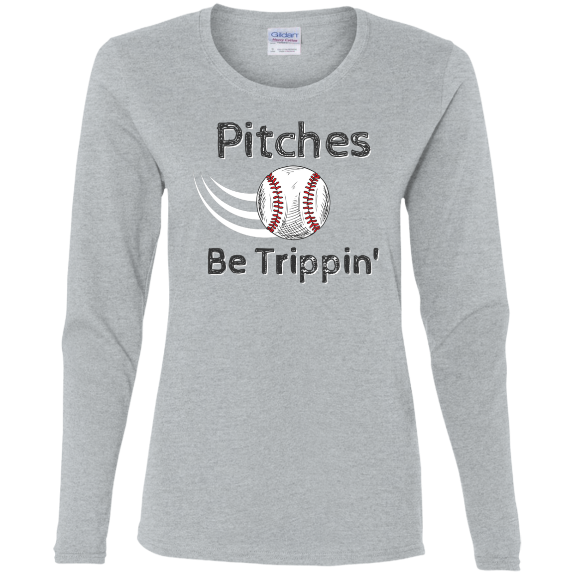 'Pitches Be Trippin' Fitted Long Sleeve