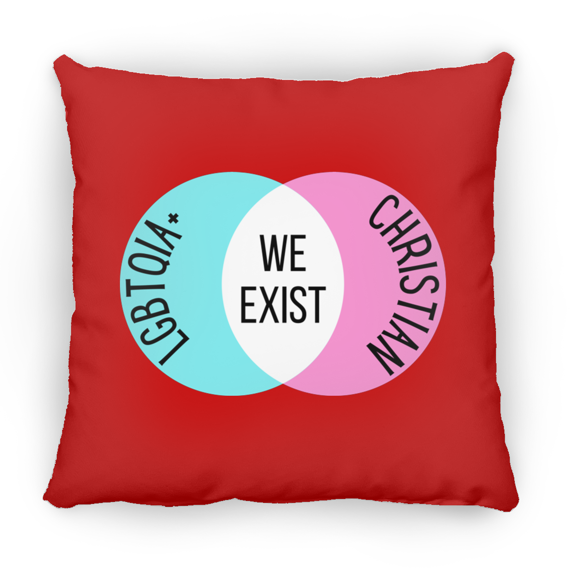 'We Exist' [Trans Flag Colors] Pillow