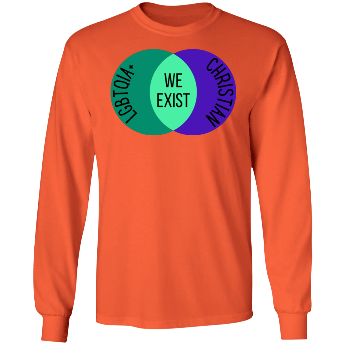 'We Exist' [Gay Male Flag Colors] Long Sleeve