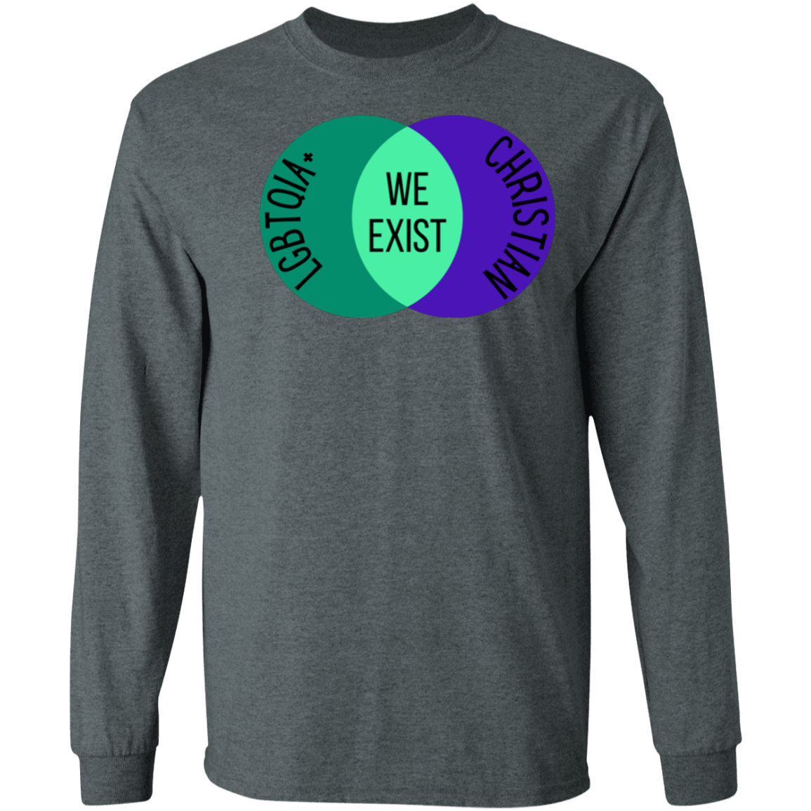 'We Exist' [Gay Male Flag Colors] Long Sleeve