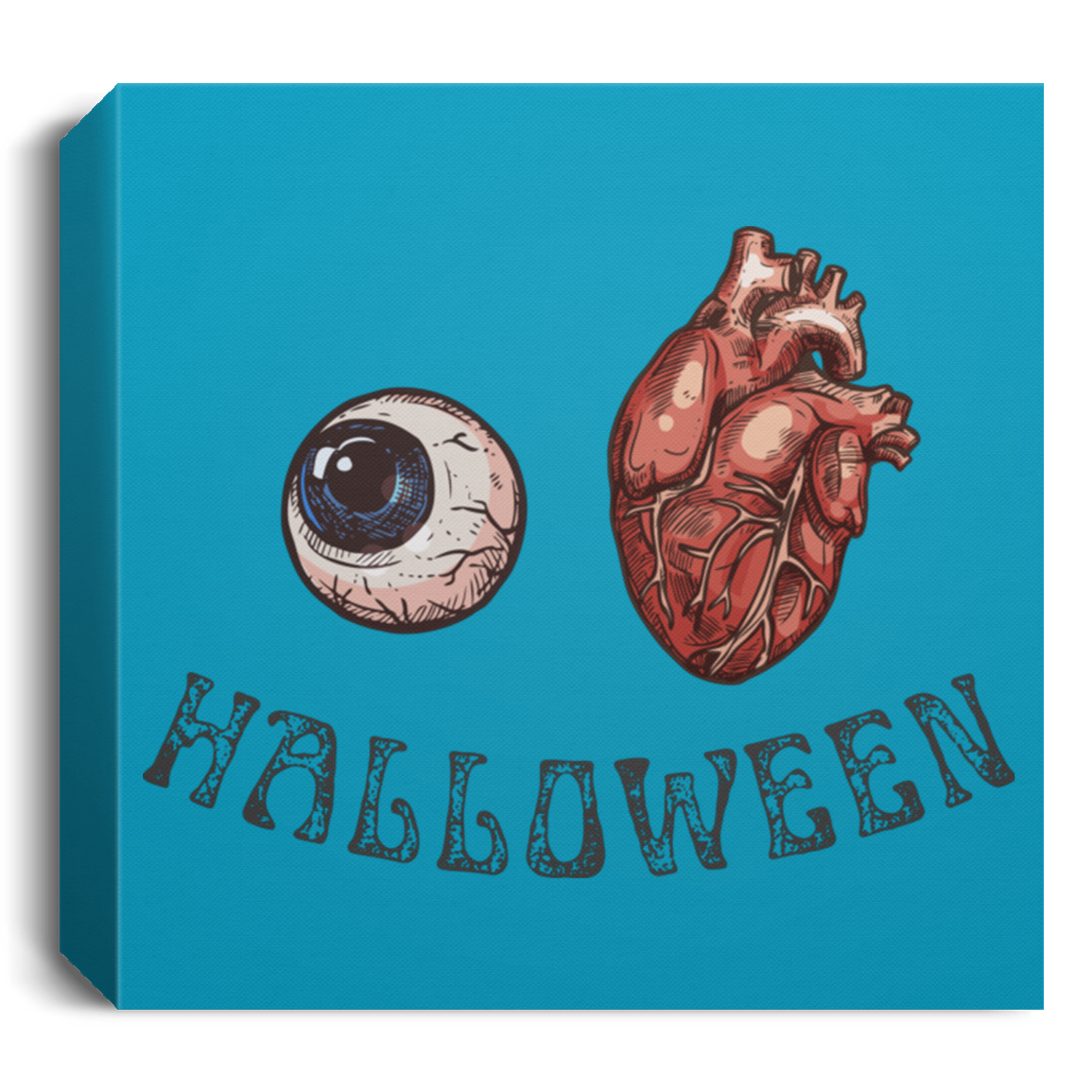 'Eye Heart Halloween' Deluxe Square Canvas