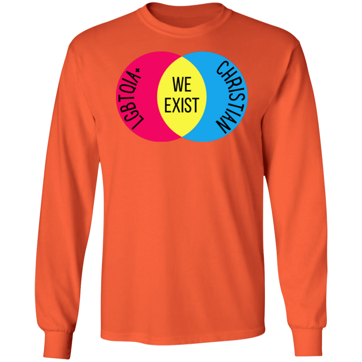 'We Exist' [Pansexual Flag Colors] Long Sleeve