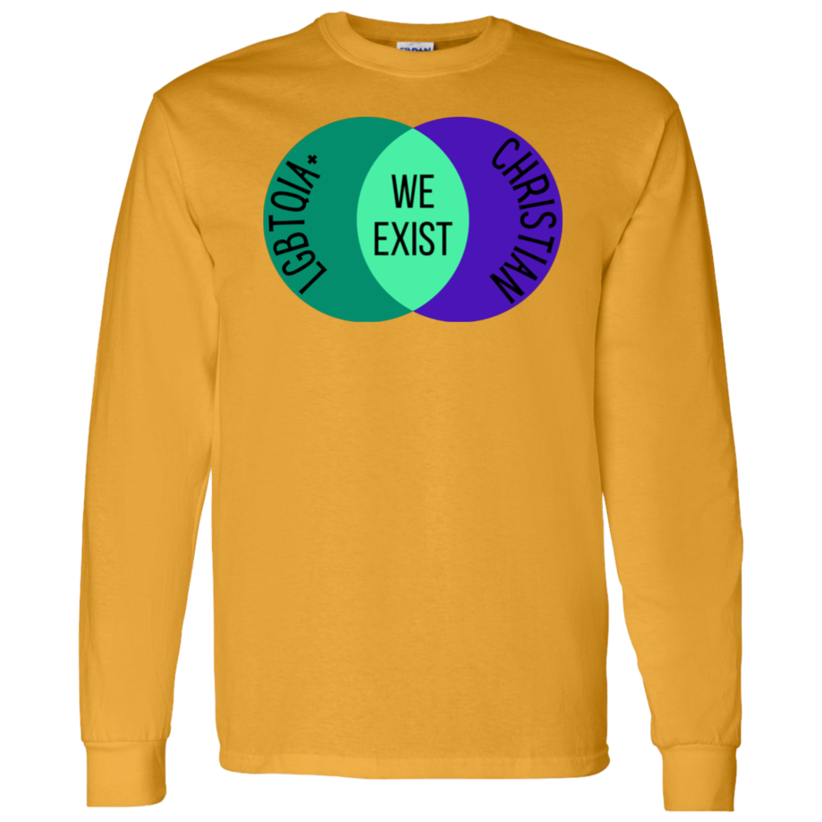 'We Exist' [Gay Male Flag Colors] Long Sleeve