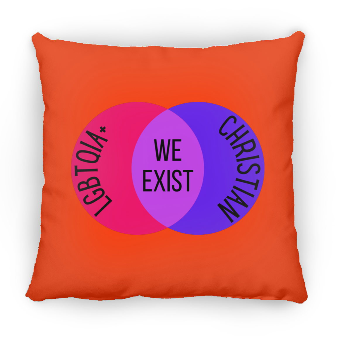 'We Exist' [Bisexual Flag Colors] Pillow