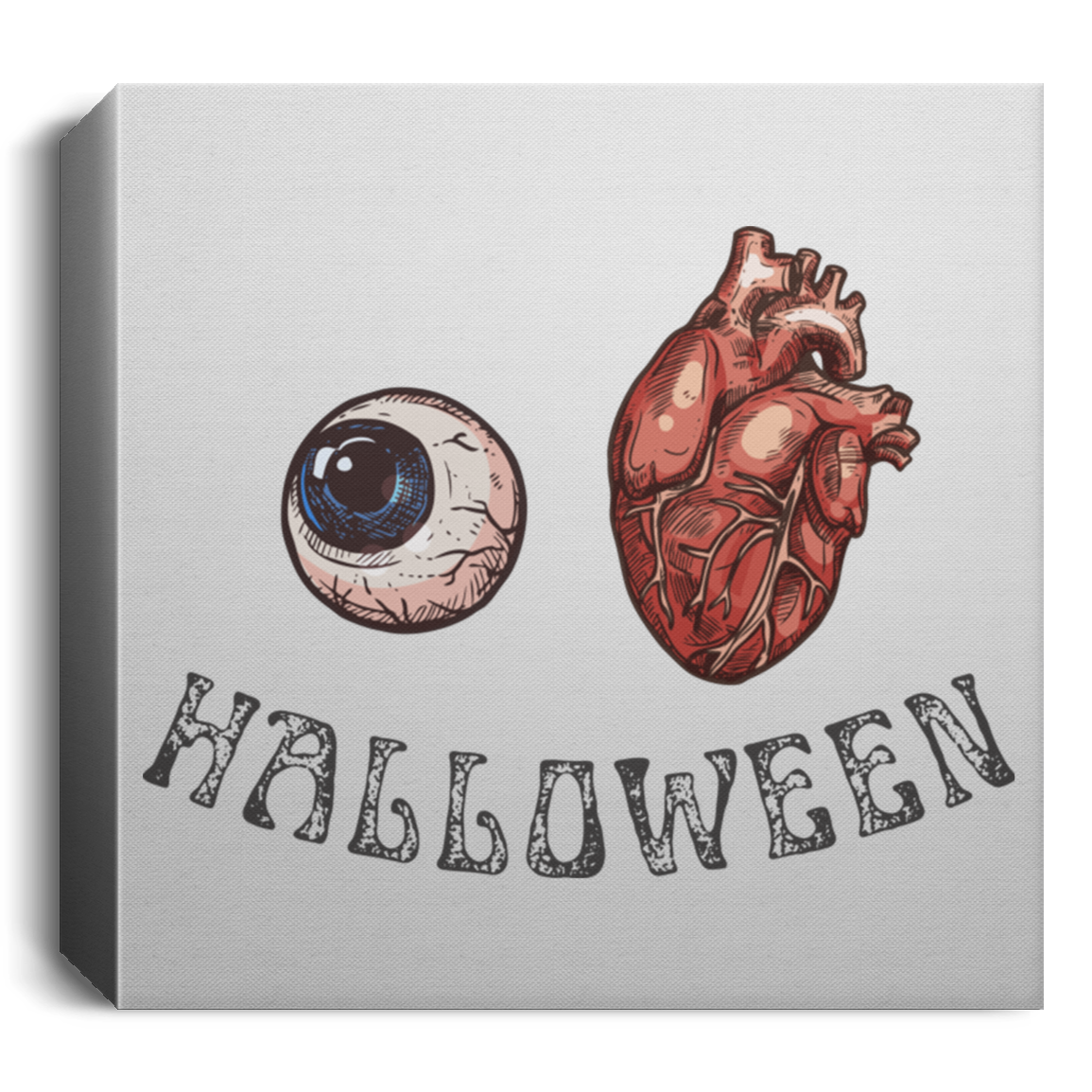 'Eye Heart Halloween' Deluxe Square Canvas