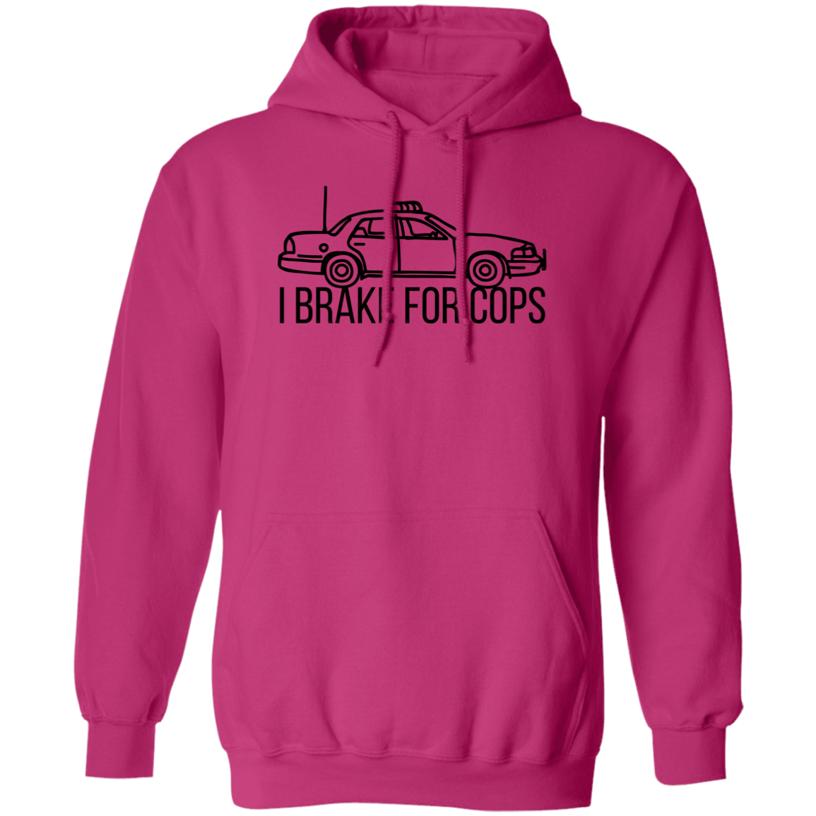 'I Brake For Cops' Lightweight Hoodie