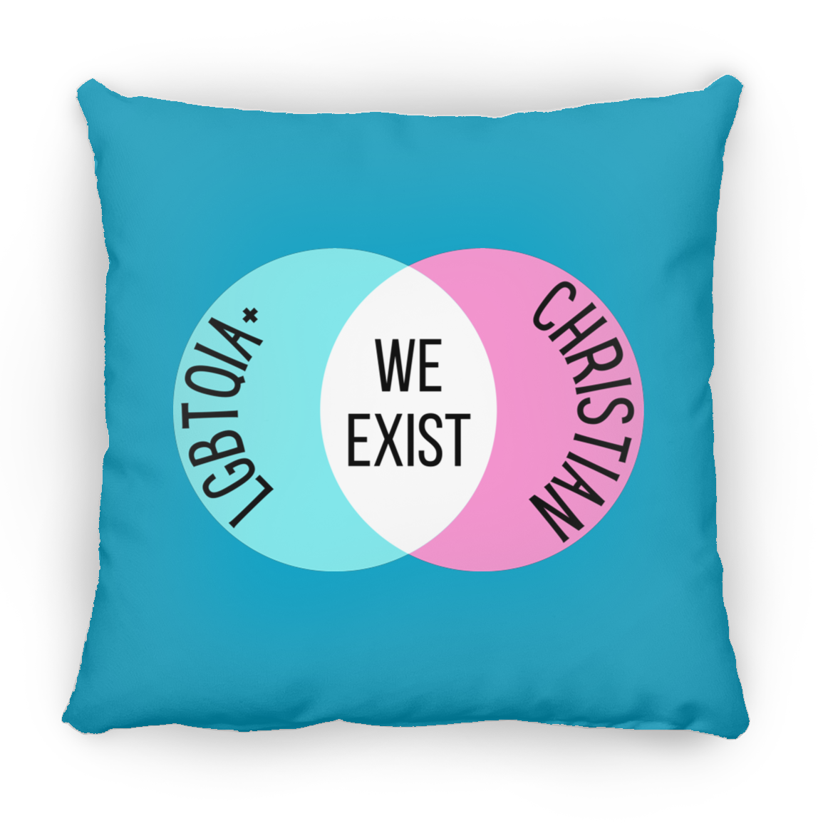 'We Exist' [Trans Flag Colors] Pillow