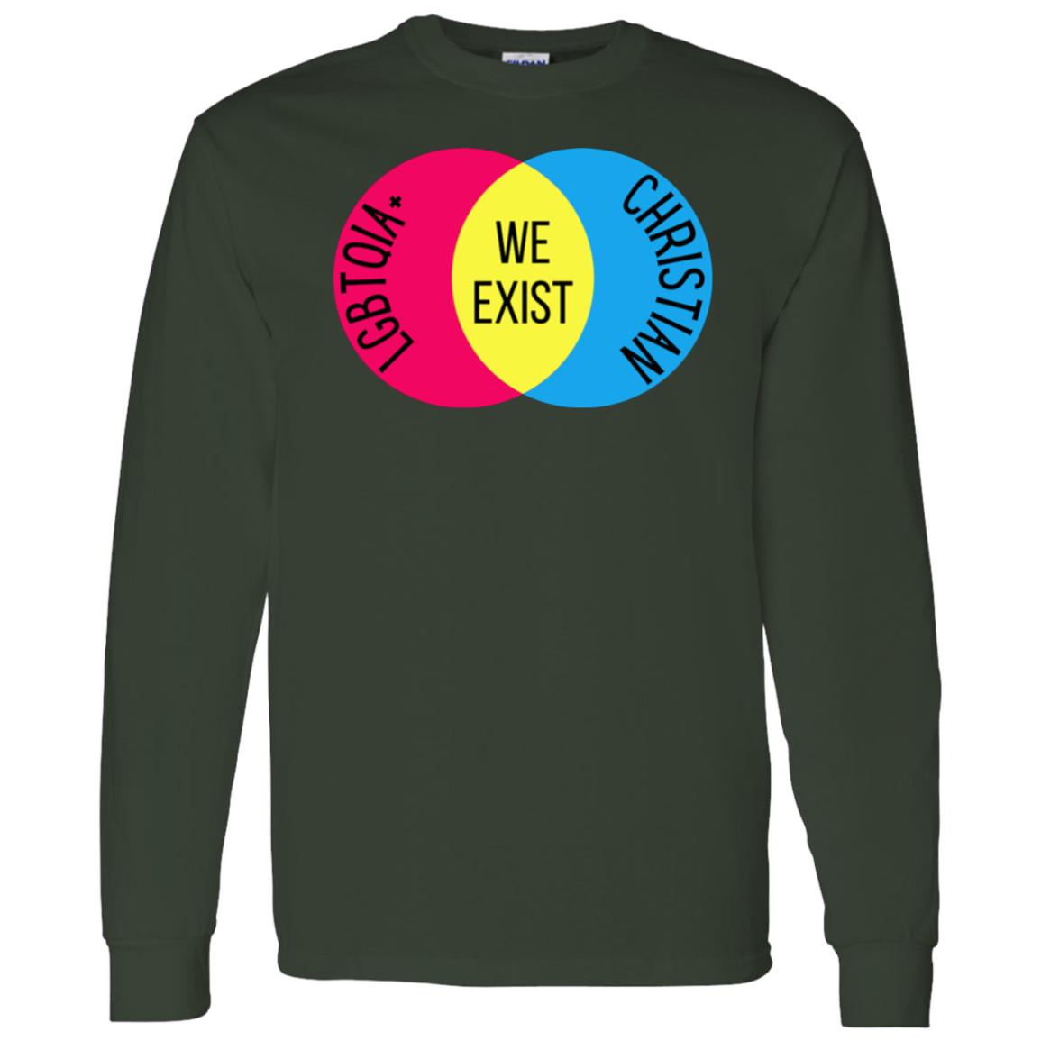 'We Exist' [Pansexual Flag Colors] Long Sleeve