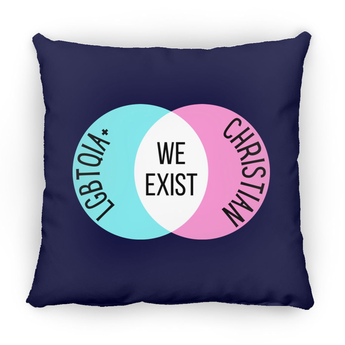 'We Exist' [Trans Flag Colors] Pillow