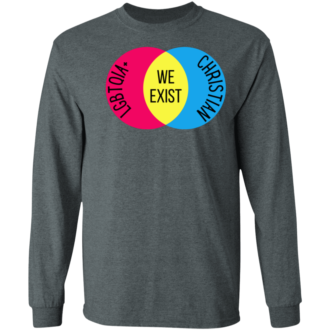 'We Exist' [Pansexual Flag Colors] Long Sleeve