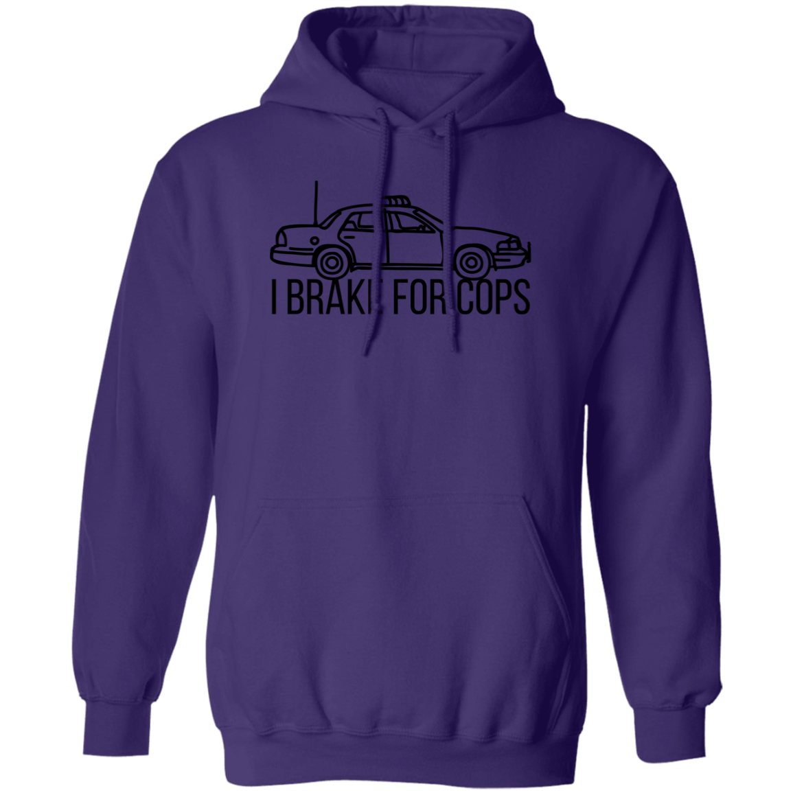 'I Brake For Cops' Lightweight Hoodie