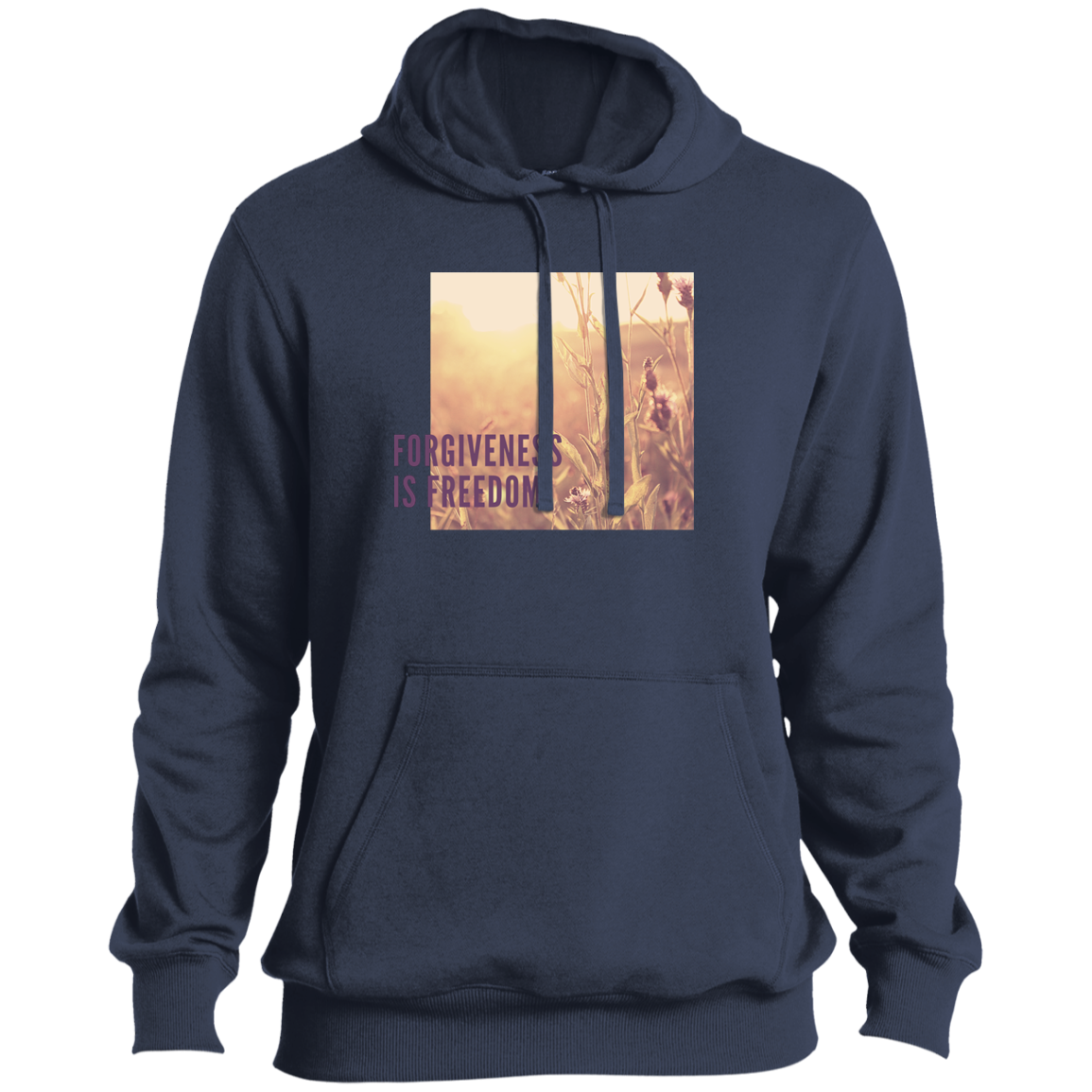 'Forgiveness Is Freedom' Navy Pullover Hoodie