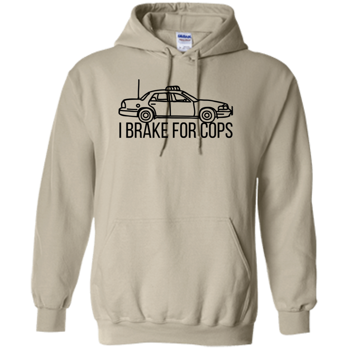 'I Brake For Cops' Lightweight Hoodie