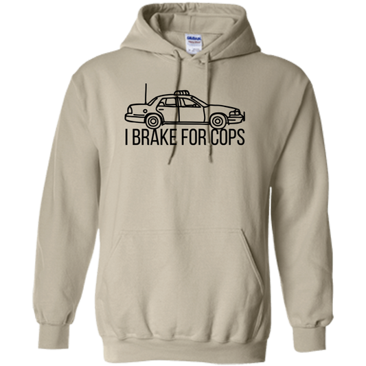 'I Brake For Cops' Lightweight Hoodie