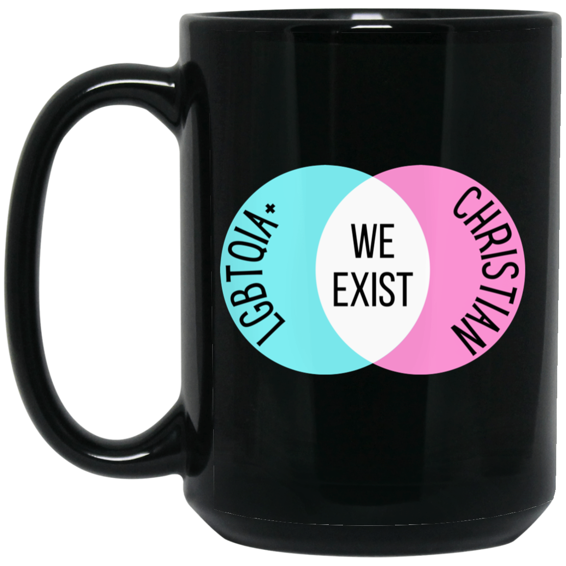 'We Exist' [Trans Flag Colors] XL Mug