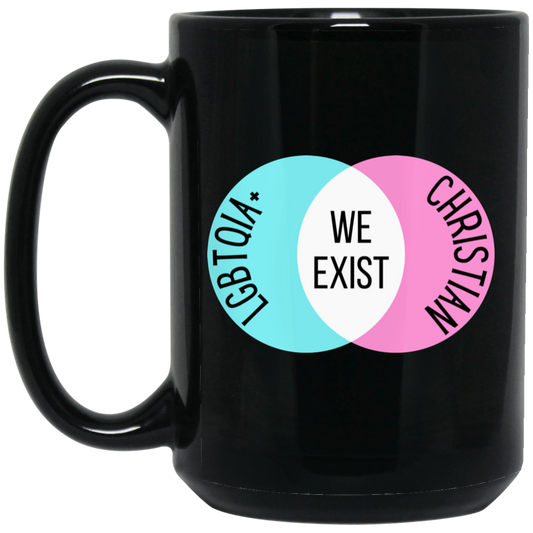 'We Exist' [Trans Flag Colors] XL Mug