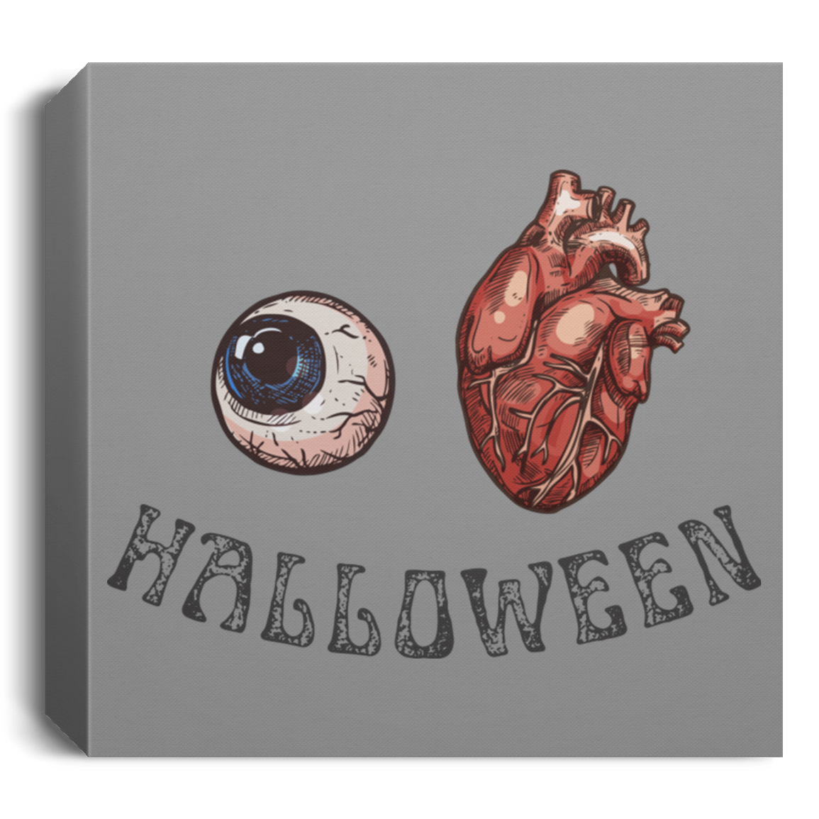 'Eye Heart Halloween' Deluxe Square Canvas