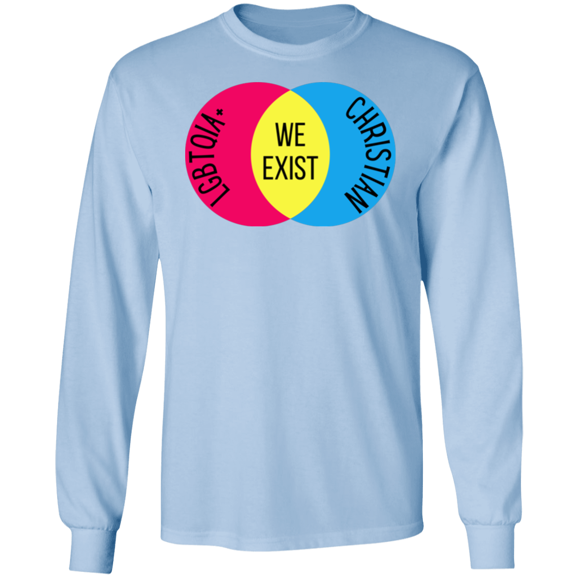 'We Exist' [Pansexual Flag Colors] Long Sleeve